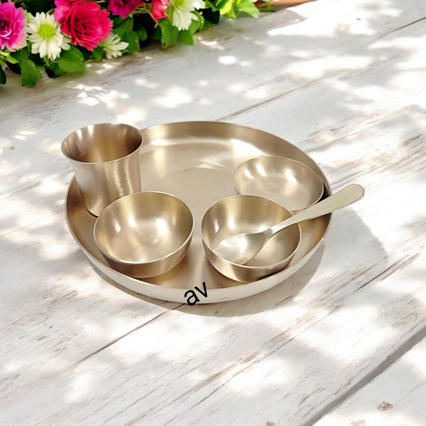Bronze/Kansa Bhojan Thali Set