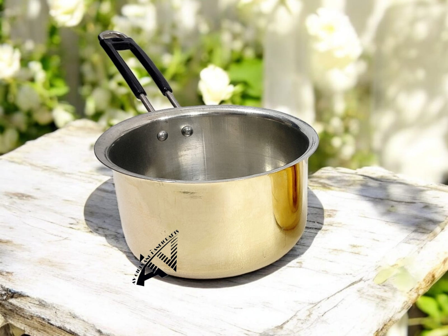 Brass Saucepan With Kalai/Tin Coating