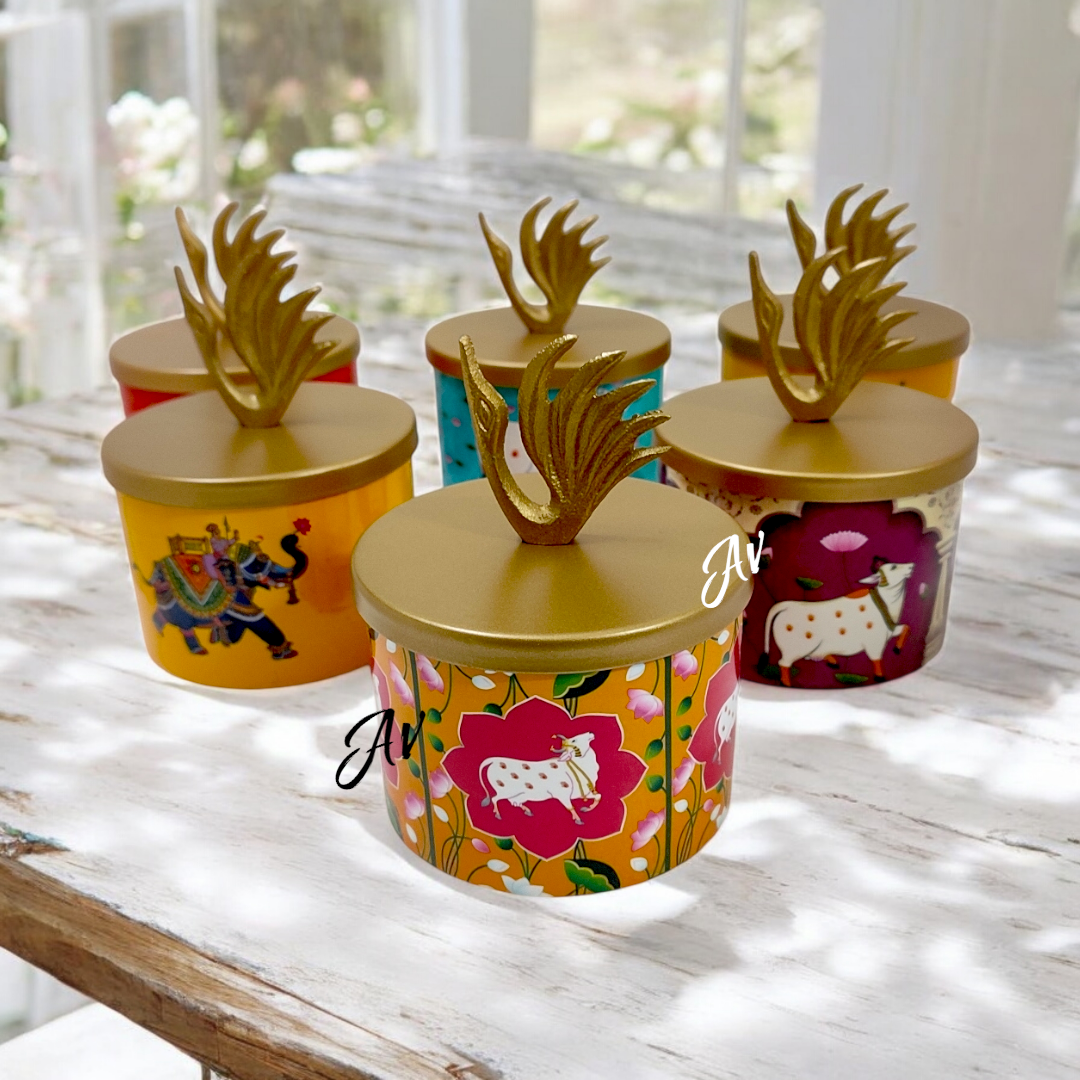 Enemal Work Jars With Swan Knob
