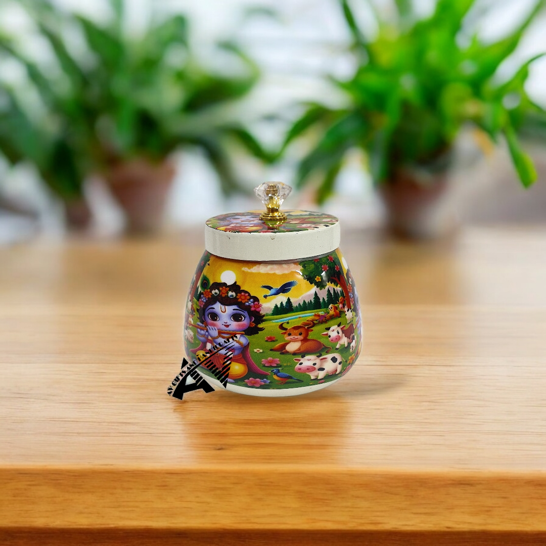 Enemal Work Pichwai Jars