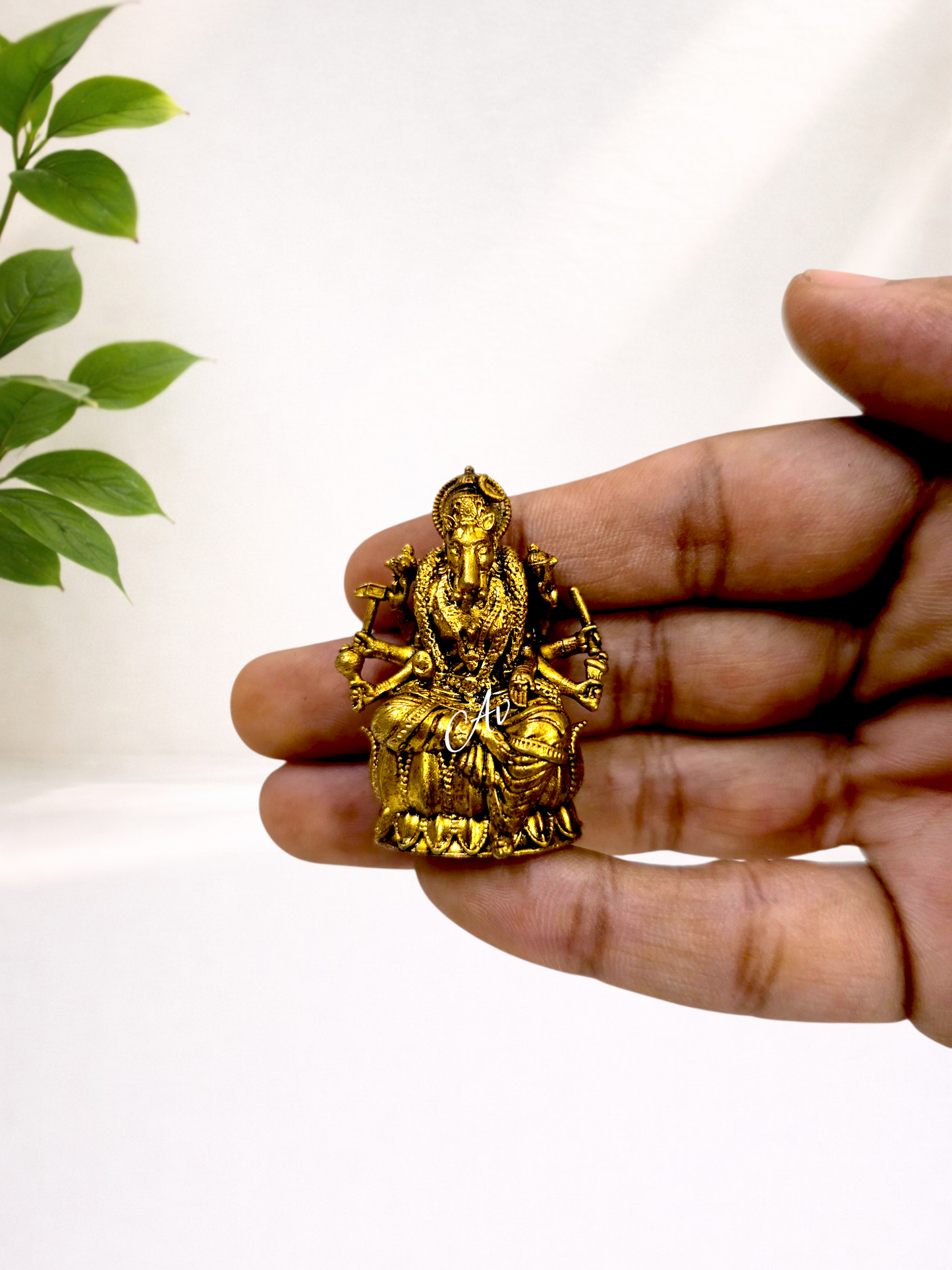 Brass Varahi Devi Miniature Idol | Premium Wax Casting | Decorative & Pooja Statue 1.5 Inch