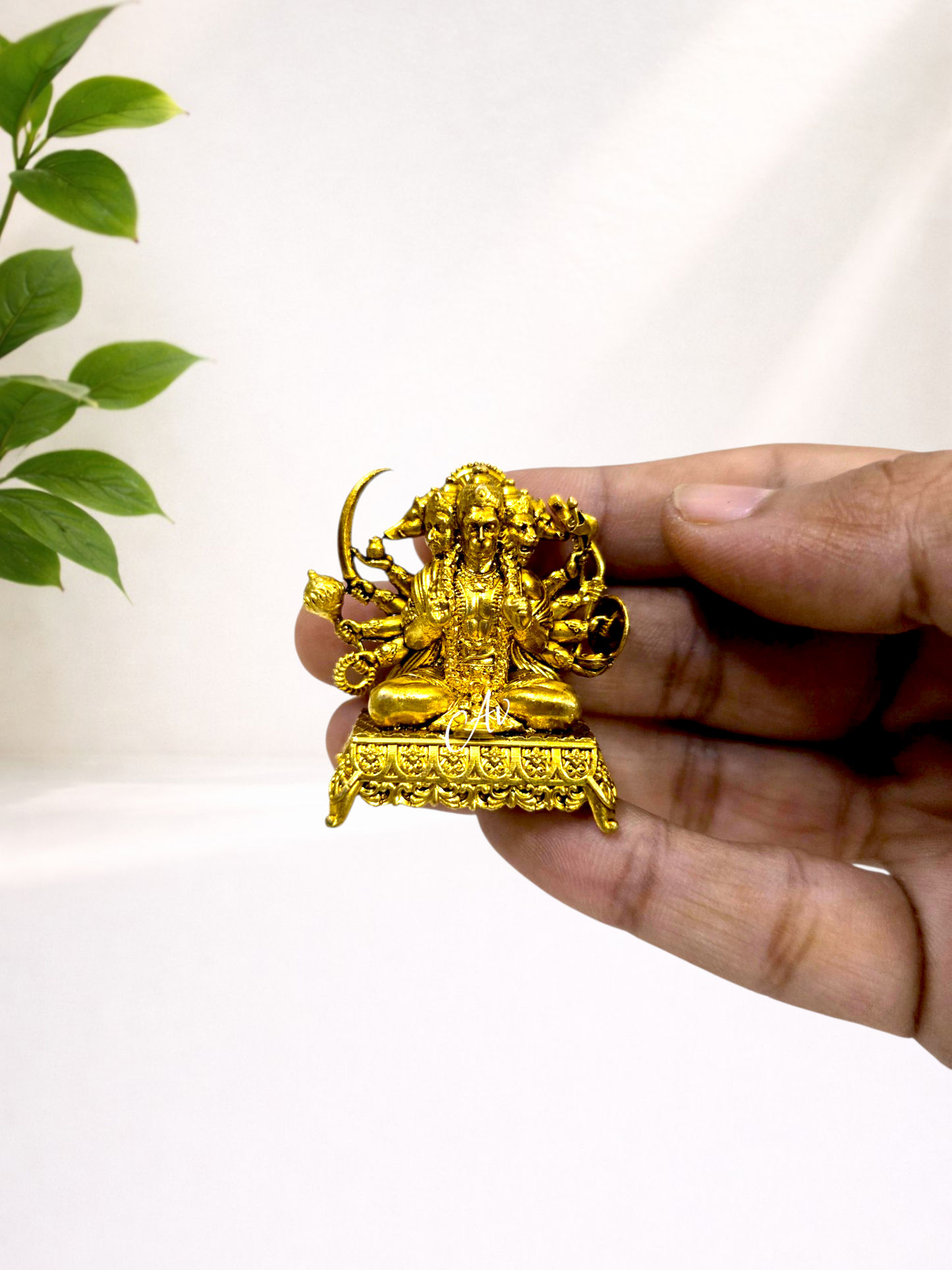 Brass Wax Casting Panchmukhi Hanuman Ji Idol – 1.5 inch