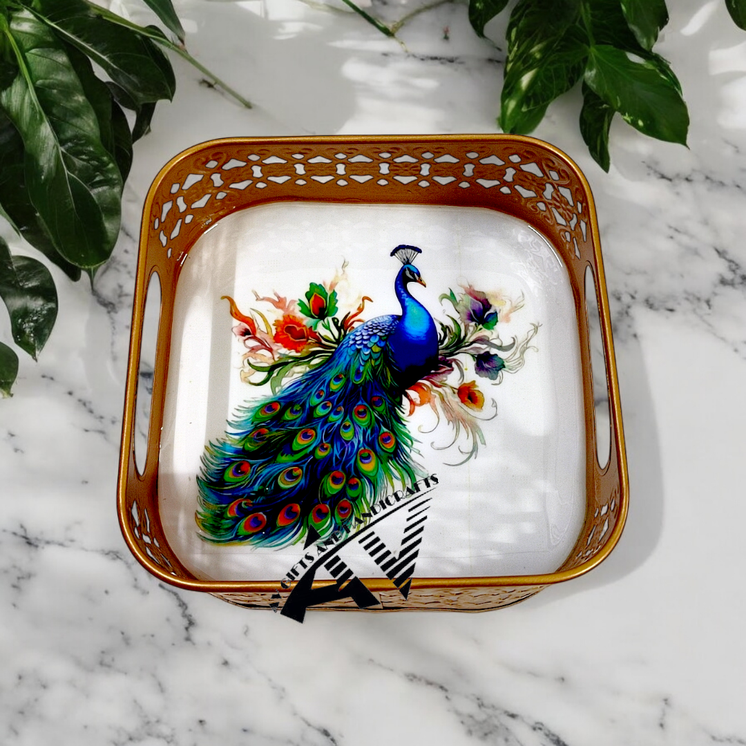 Pichwai Square Tray 6 Inch