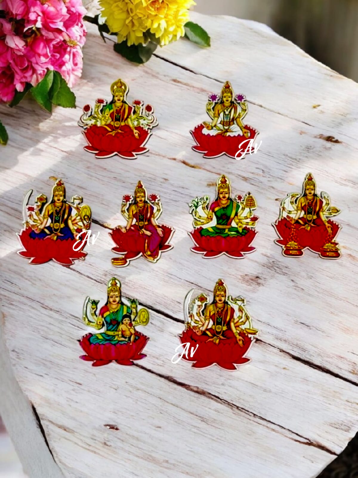 Ashta lakshmi/laxmi Magnet Set
