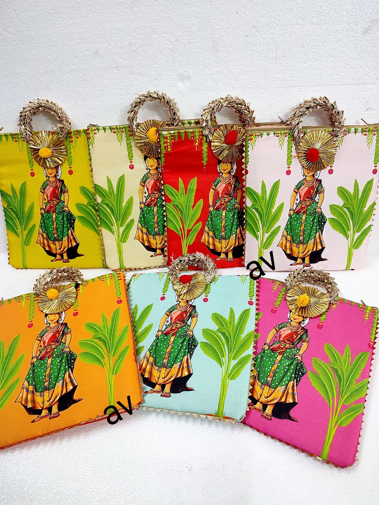 Half Saree Ceremony/Girl Handle Bangle Bag