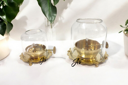 Akhand Jyot Diya/Adjustable Wick Oil Lamp