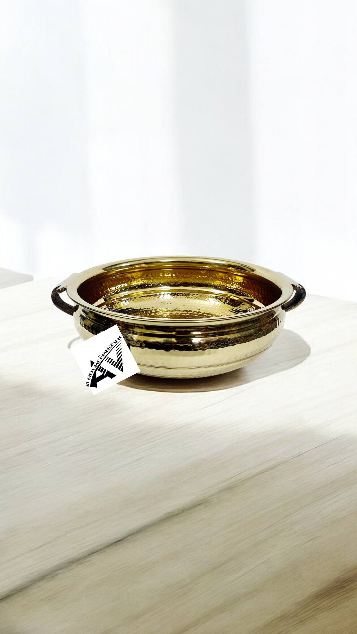 Brass Hammered Urli