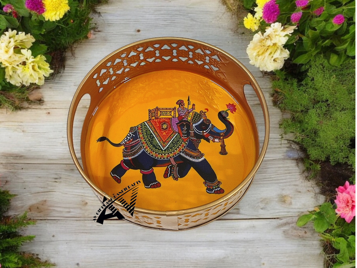 Pichwai Round Tray 6 Inch