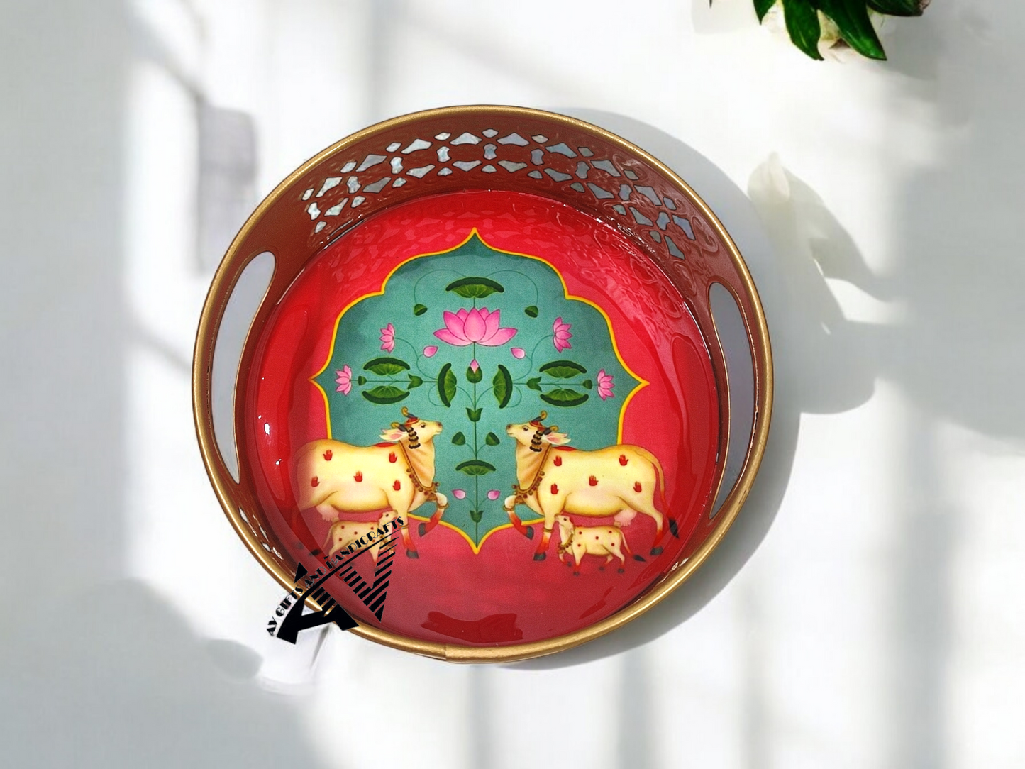 Pichwai Round Tray 6 Inch