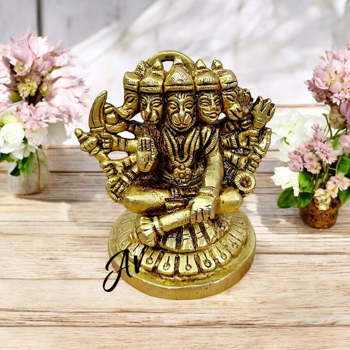 Brass Panchmukhi Hanuman ji Idol