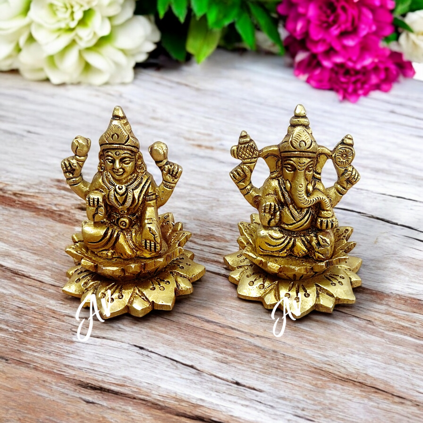 Brass Small Lakshmi Ganesh Ji