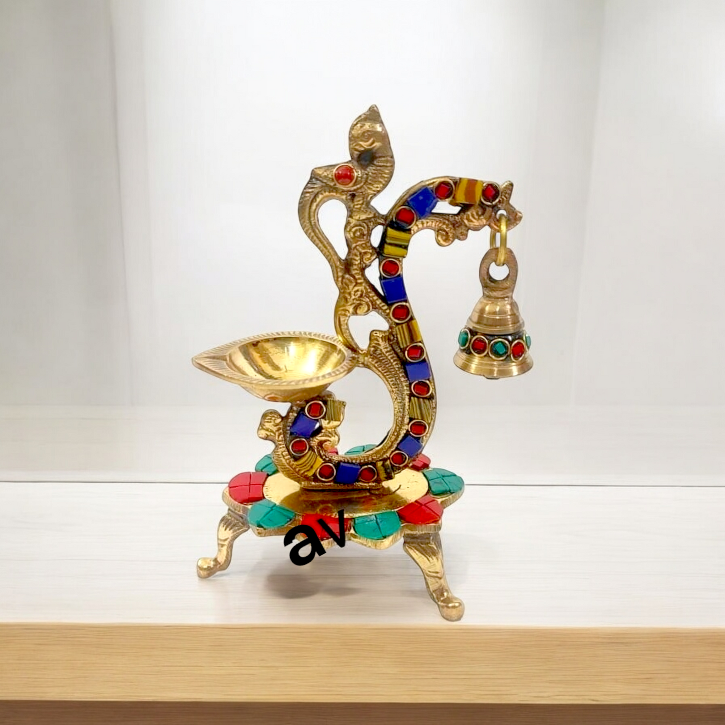 Brass Parrot Bell Diya