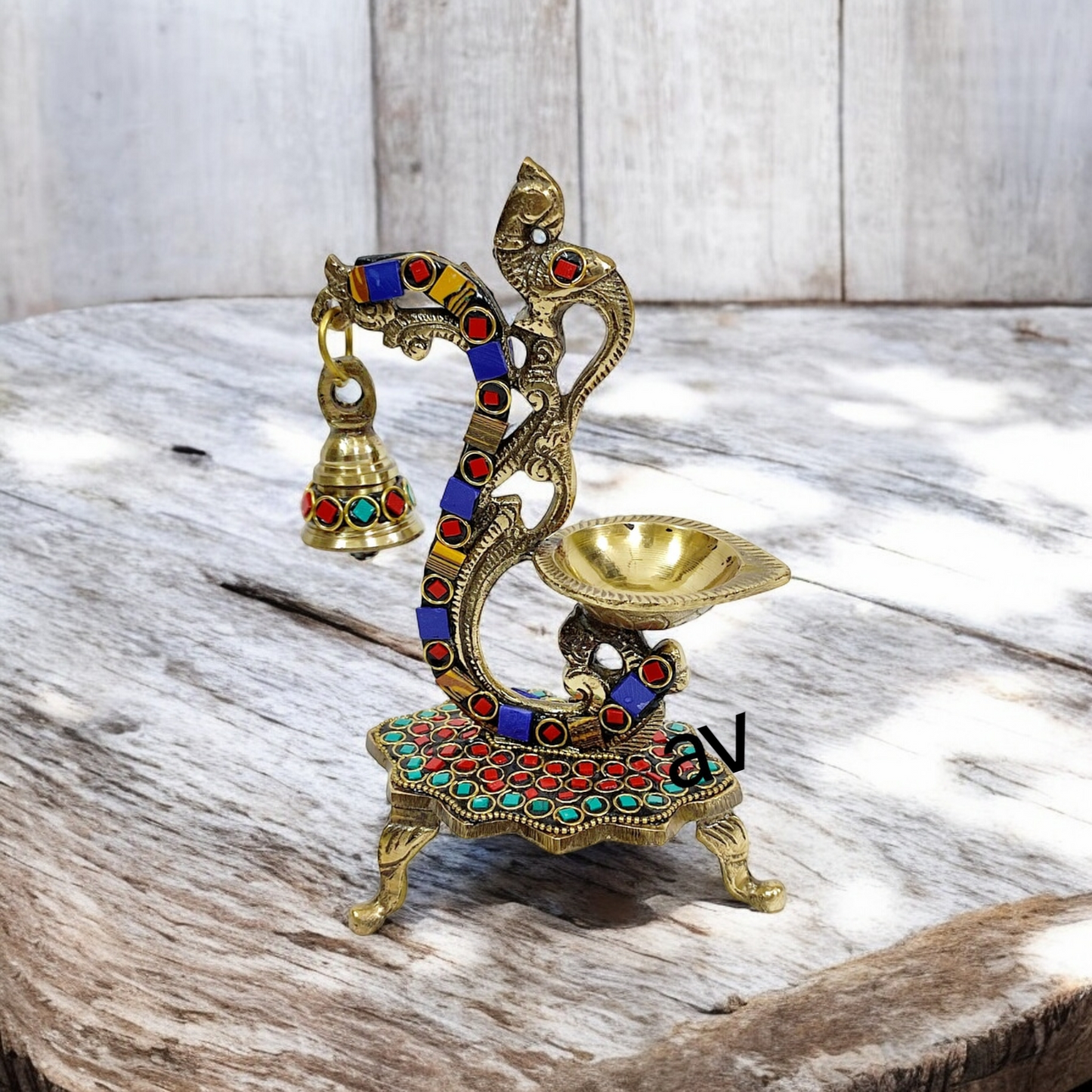 Brass Parrot Bell Diya