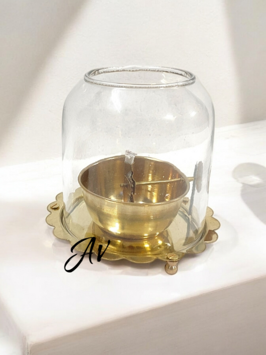 Akhand Jyot Diya/Adjustable Wick Oil Lamp