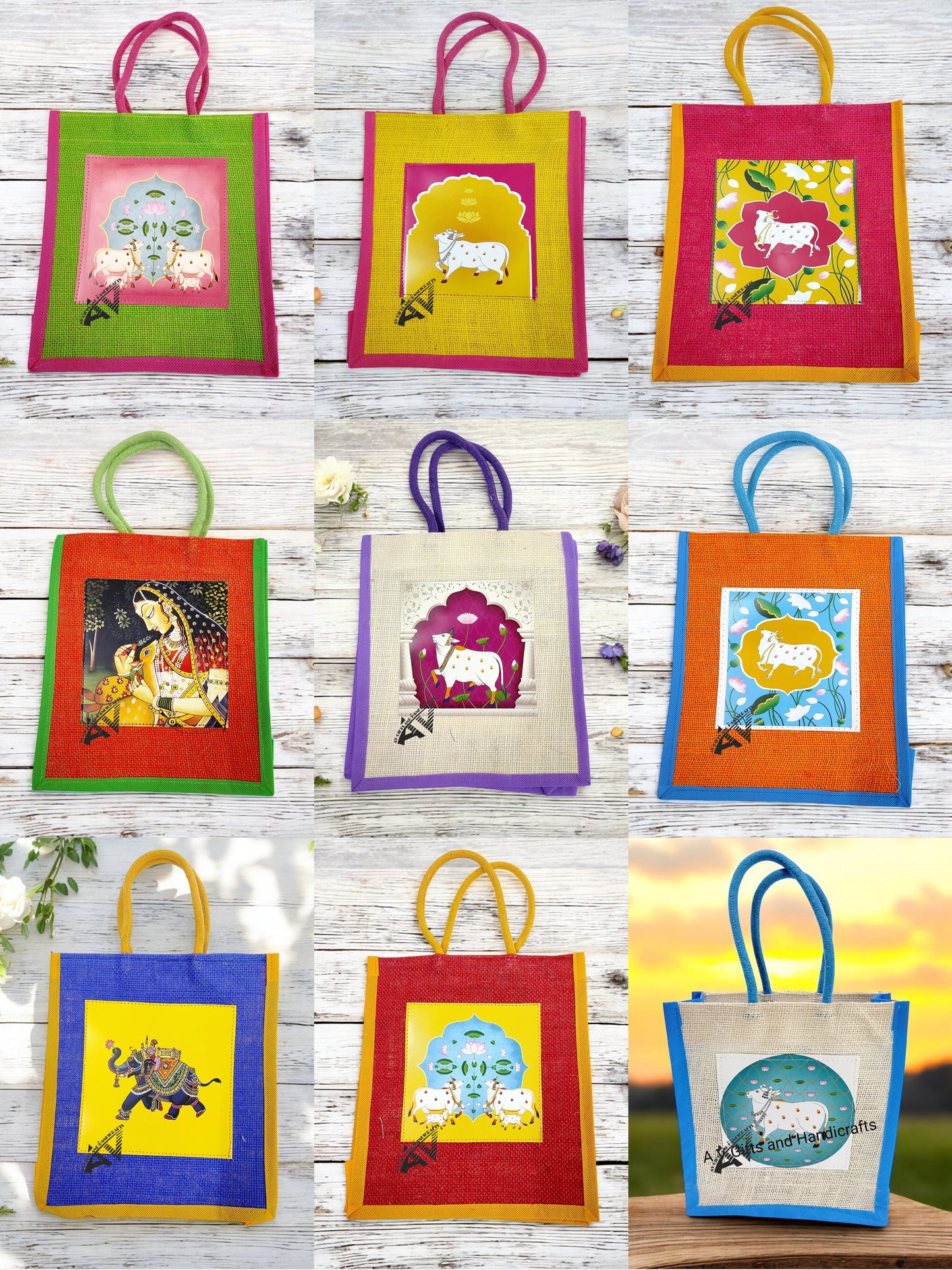 Pichwai Jute Bag