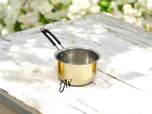 Brass Saucepan With Kalai/Tin Coating