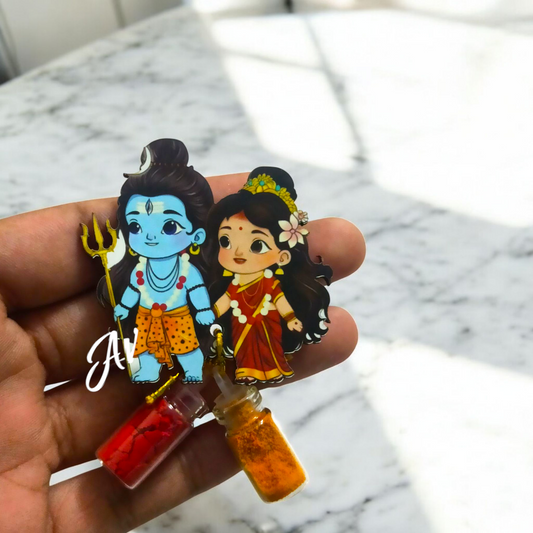 Shiv ji and parvati Haldi Kumkum