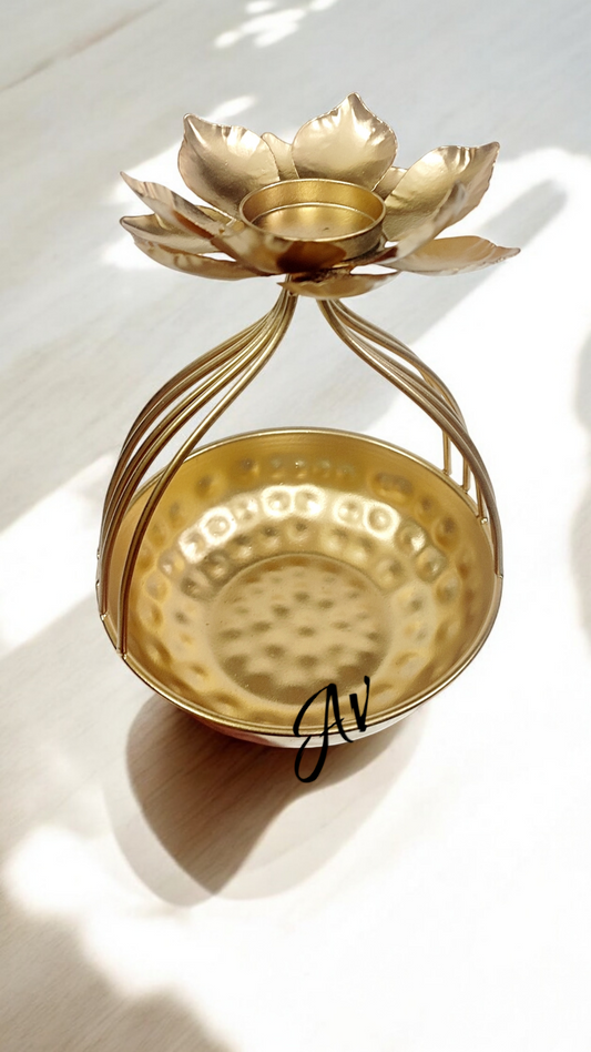 Iron Urli Bowl with Tealight Holder Pack of 4