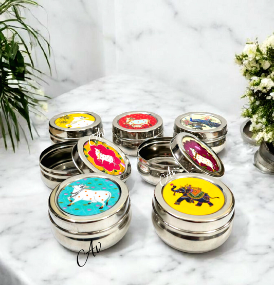 Stainless steel pichwai box/Tiffin box/dibba