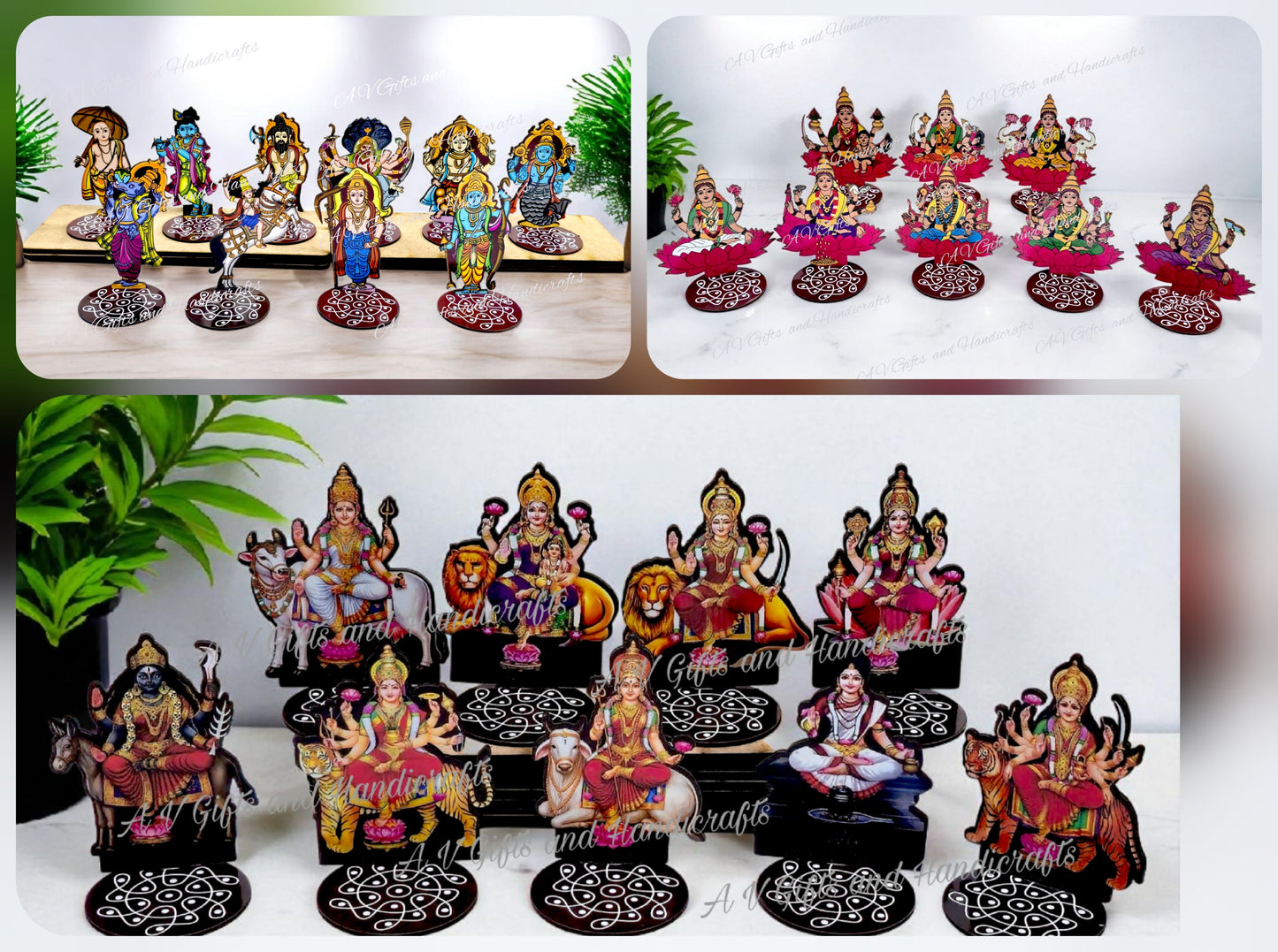 MDF Ashtalakshmi,Nav Durga,Dashavatar set