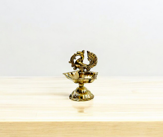 Brass Peacock Diya/Annapakshi diya set of 2