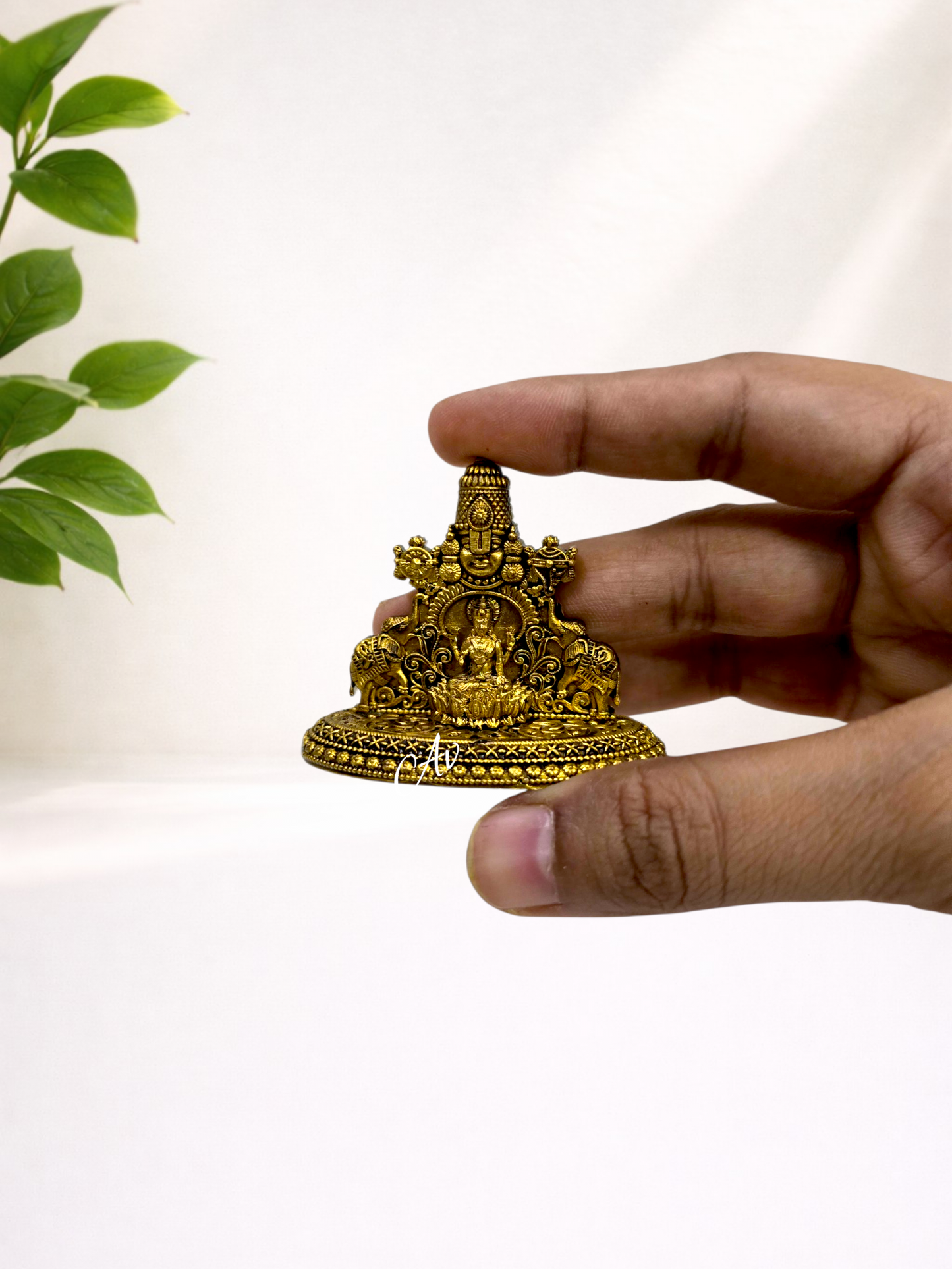 Brass Wax Casting Tirupati Lakshmi Idol – 1.75 Inch