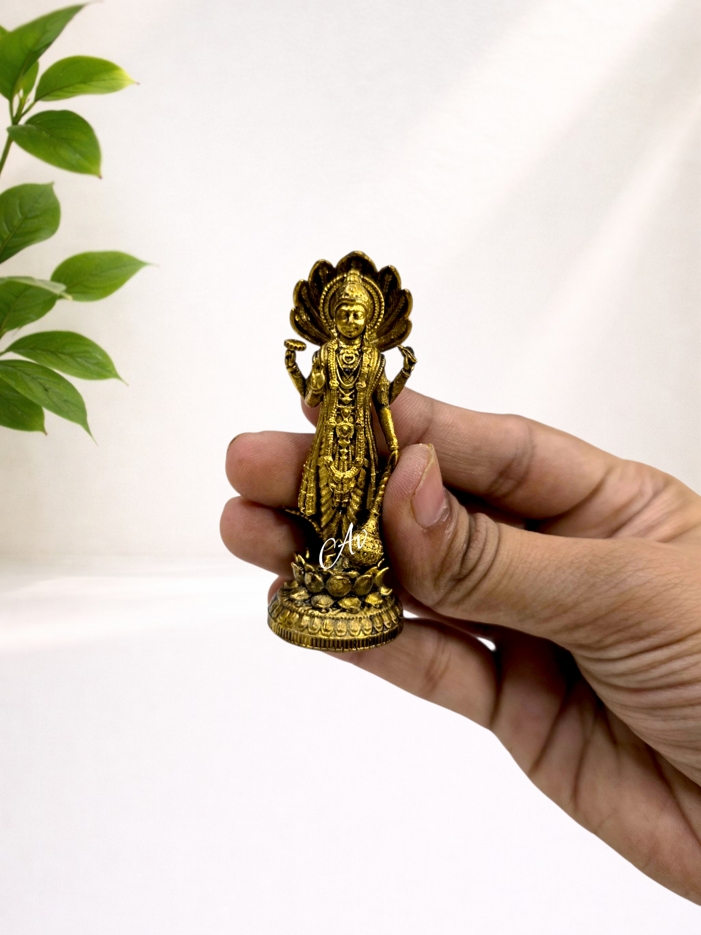 Brass Wax Casting Standing Vishnu Idol – 2.5 Inch