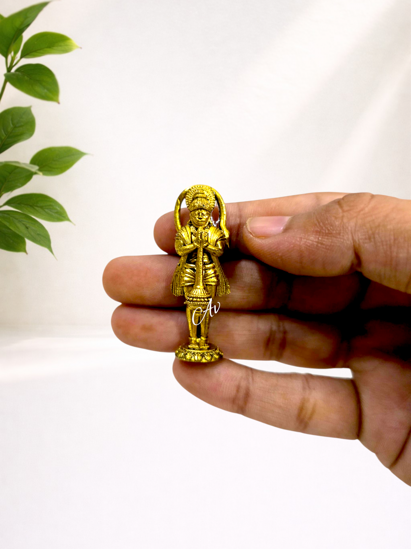 Brass Wax Casting Standing Hanuman Ji  Idol – 2 inch