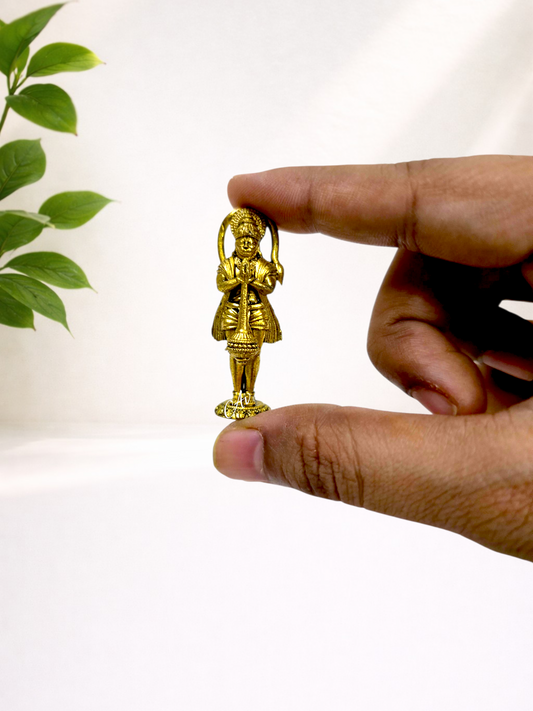 Brass Wax Casting Standing Hanuman Ji  Idol – 2 inch