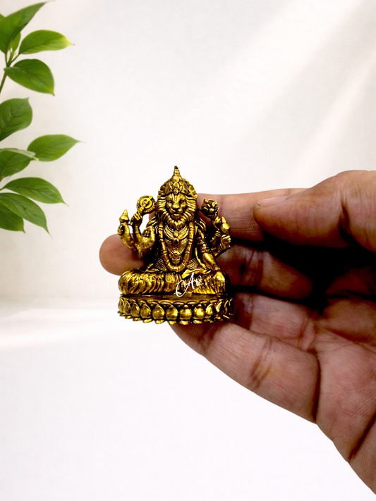 Brass Wax Casting Narasimha Idol – 1.5 Inch