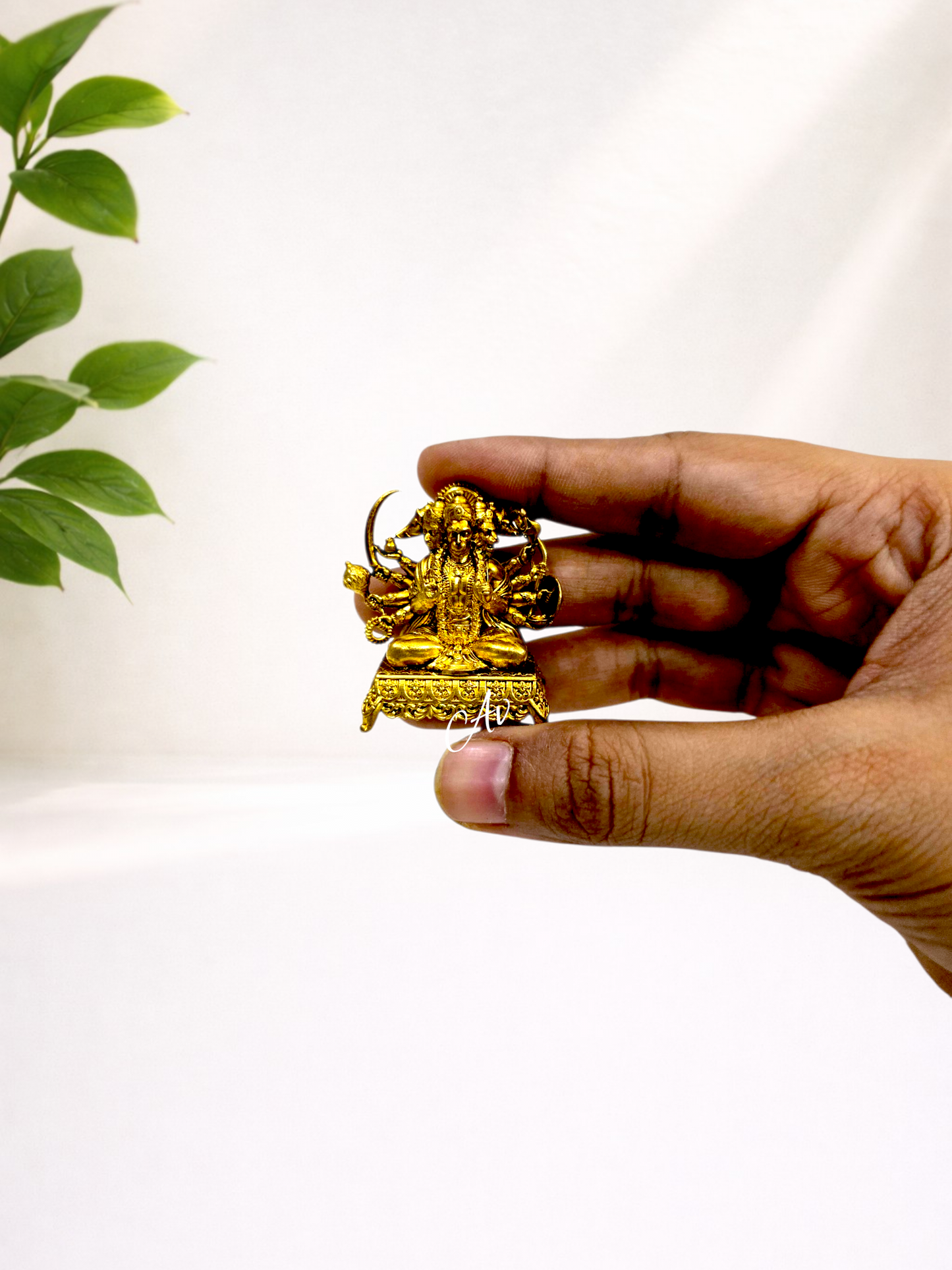 Brass Wax Casting Panchmukhi Hanuman Ji  Idol – 1.5 inch