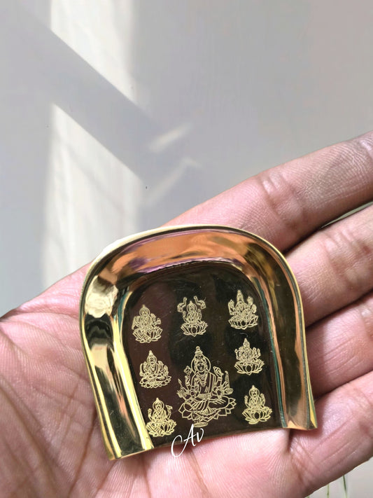 Brass Ashtalakshmi Muram/Soop Set of 2 | 2 Inch Traditional Pooja Muram | Decorative Handicraft