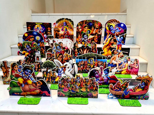 Krishna Leela Set of 20 – 6 Inch MDF