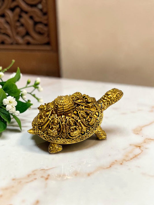 Ashtalakshmi Yantra Tortoise – Brass, 4 Inch