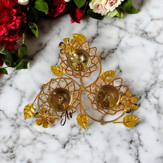 Triangle Crystal Bead Diya