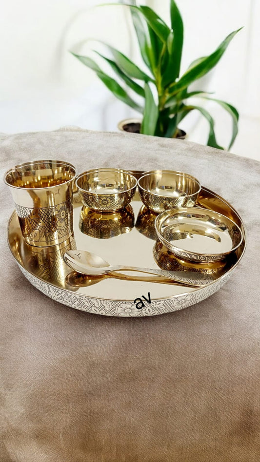 Bronze/Kansa Bhojan Thali Set