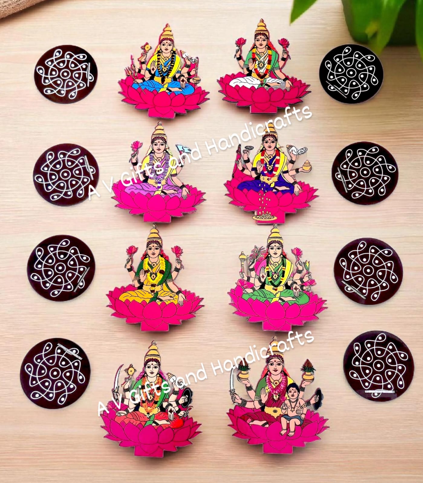 MDF Ashtalakshmi Stand Set 4"