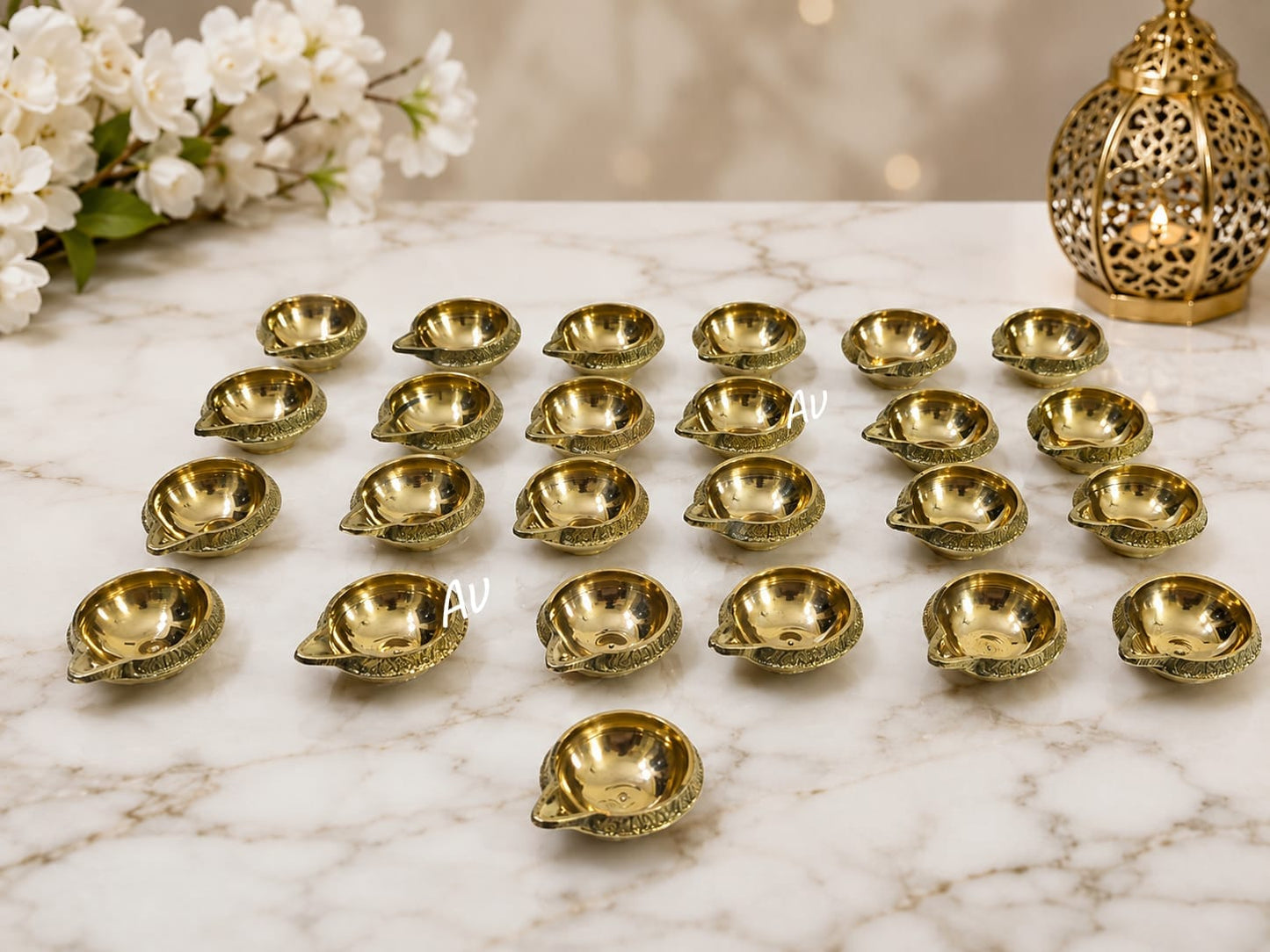 Brass Kuber Diya – 2 Inch Heavy Brass Diya
