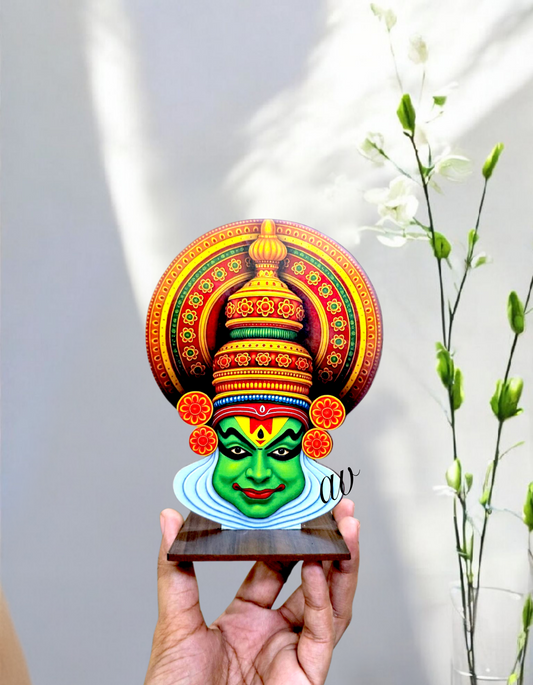Kathakali face stand 6"