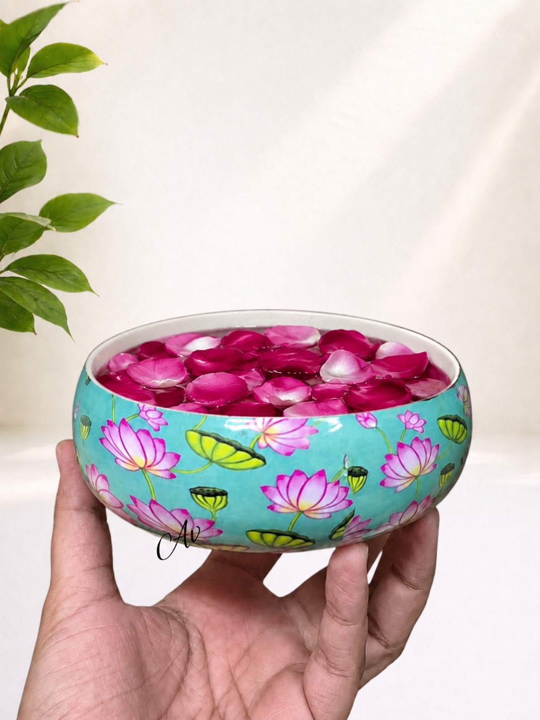 4 Inch Enamel Work Mini Urli / Serving Bowl – Pack of 4