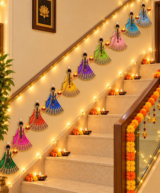 6 inch Diya Lady cutout pack of 10