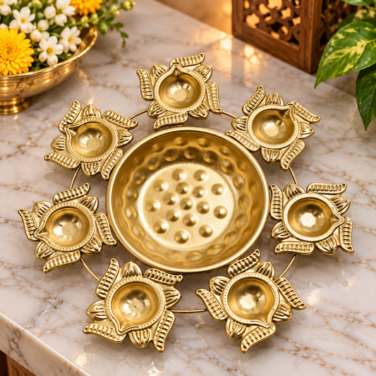 Swastik Urli – Pack of 10 | 9.5 Inch Decorative Urli for Festive Décor