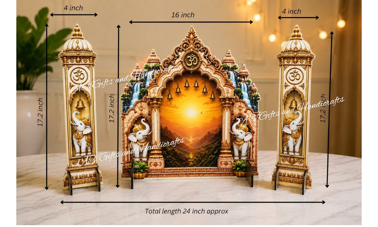 Ganpati Backdrop – Royal Temple Design