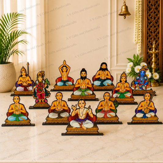 Alwar/Alvar Set MDF Stand – Decorative Devotional Display (Sitting)